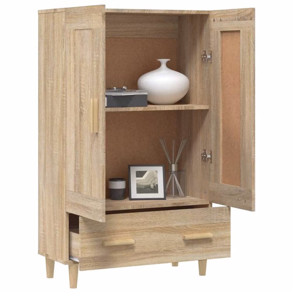 Berkfield Home Sonoma Oak Highboard in Brown, W/D/H: 70 x 31 x 115 cm – 2