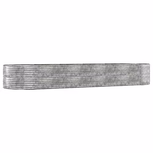 vidaXL Silver Galvanised Steel Raised Bed for Vegetable, Herb or Ornamental Gardens W: 447 cm, D: 140 cm, H: 68 cm – 1