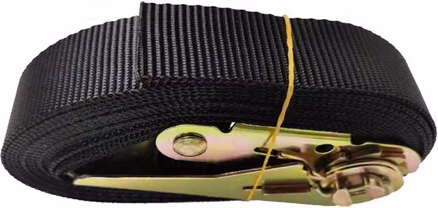 VOGREX Heavy Duty Zinc Ratchet Straps for Cargo, Black, Length: 6 m, Width: 25 mm