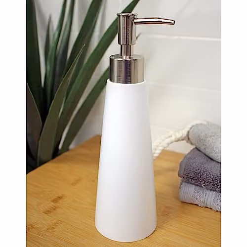 Showerdrape Alto Grey and White Resin Pump Soap Dispenser – 3
