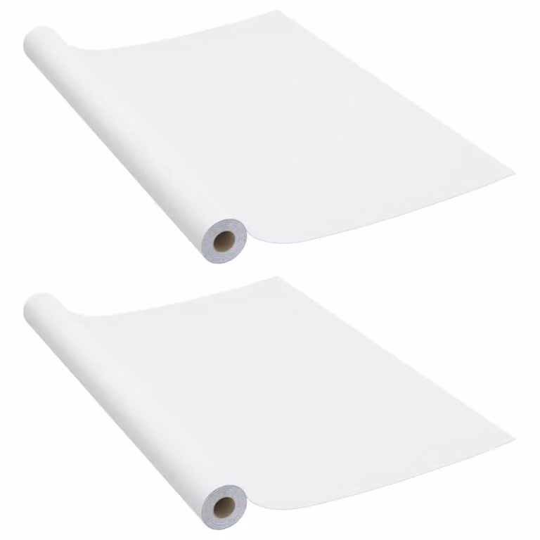 Berkfield Home Self-adhesive PVC Furniture Film, 2 Pack, White, W: 90 cm, L: 500 cm