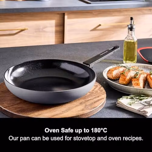 Morphy Richards Grey Aluminium Frying Pan with Ceramic Coating, 28cm – 4