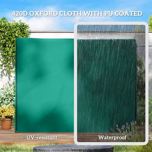 Outsunny 3 Seater Garden Swing Cover, Green, W/D/H: 220 x 125 x 172 cm – 4