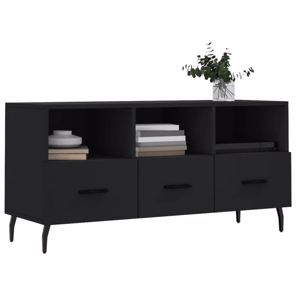 Berkfield Home Industrial TV Cabinet in Black, W/D/H: 102 x 36 x 50 cm – 3