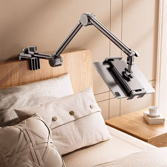 Livingandhome Phone and Tablet Holder with Adjustable Arm, Black