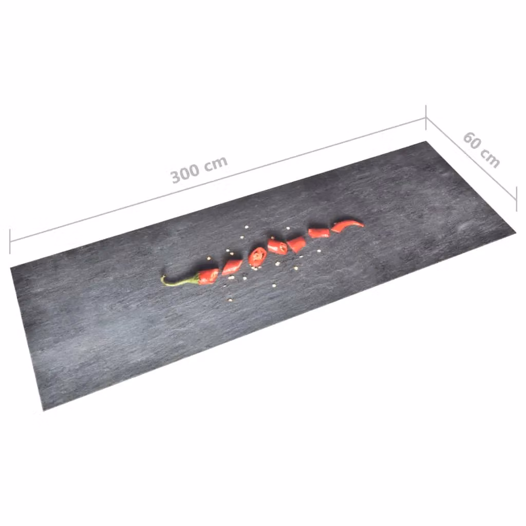 Berkfield Home Pepper Washable Non-Slip Kitchen Carpet, Grey Multicolour, W: 60 cm, L: 300 cm – 3
