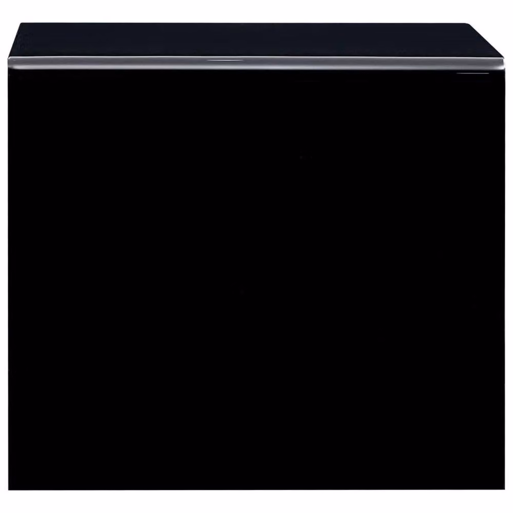 Berkfield Home Black Square Tempered Glass Coffee Table W/D/H: 50 x 50 x 45 cm – 3