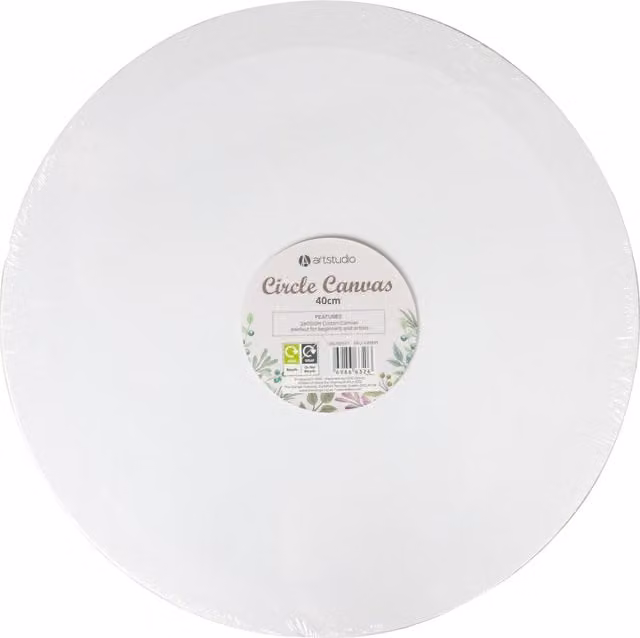 Art Studio Circle White Cotton Canvas for Professionals