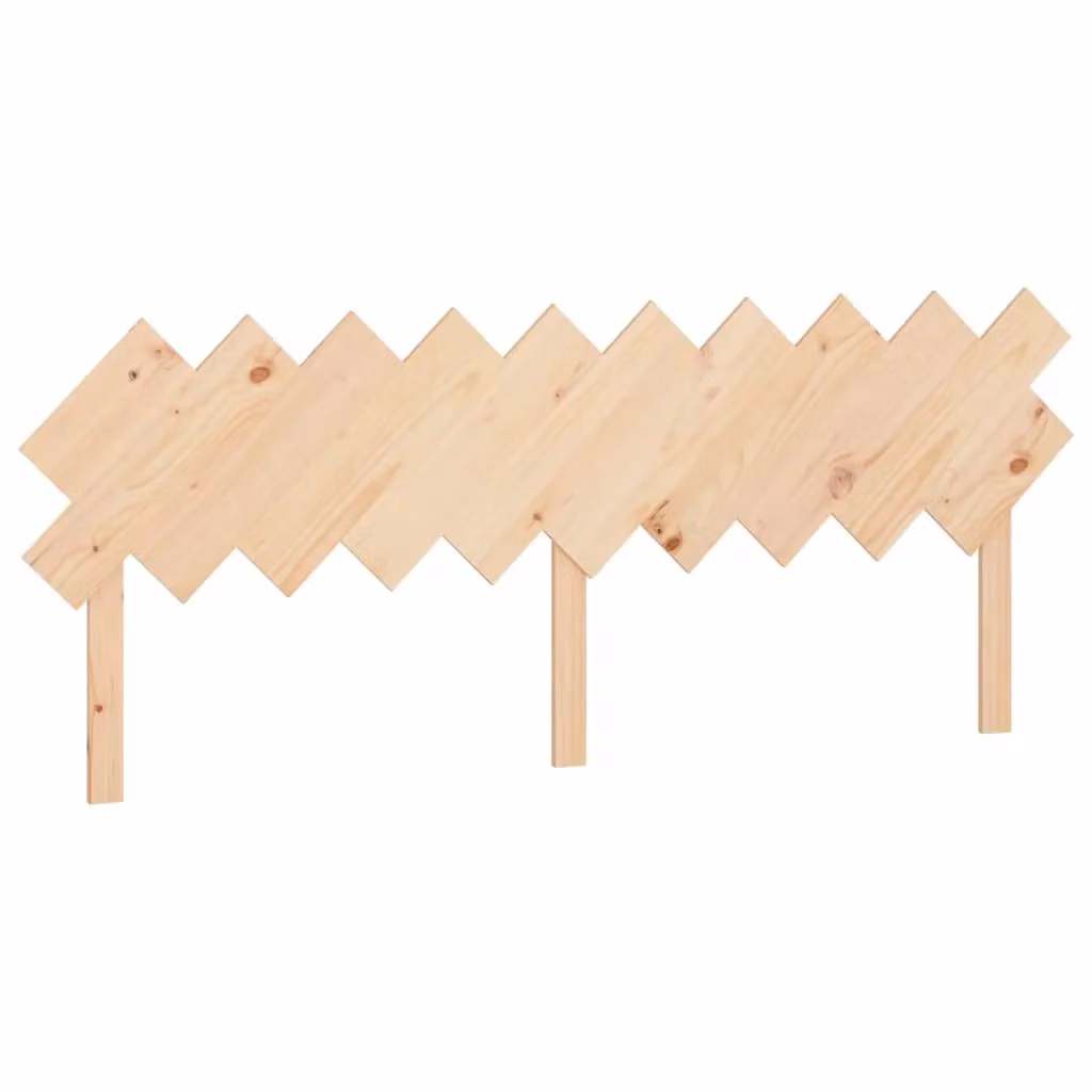 Berkfield Home Rustic Solid Wood Pine Bed Headboard, Brown, W: 196 cm, D: 3 cm, H: 80.5 cm – 2