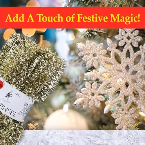 VFM e-Store Gold Christmas Tinsel Decorations – 7