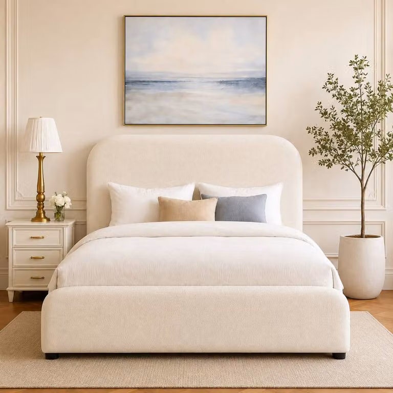 Paradise Beds Ltd Modern Upholstered Bed Frame in Pink, W/D/H: 120 x 200 cm