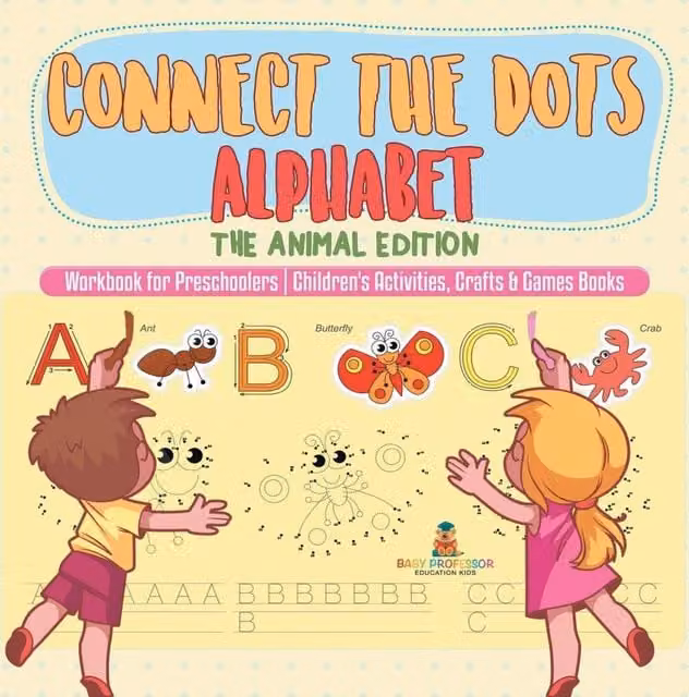 Baby Professor Connect the Dots Alphabet The Animal Edition Multicolour Workbook for Children