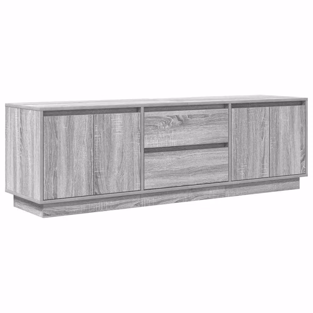 Berkfield Home Modern TV Cabinet with LED Lights in Grey Sonoma, W: 160.5 cm, D: 41 cm, H: 50 cm – 2