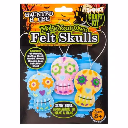 VFM e-Store Halloween Skulls Felt Weaving Craft Kit, Multicolour – 3