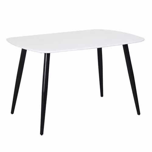 Core Products Modern Rectangular Lacquered Dining Table in White or Black, W: 120 cm – 2