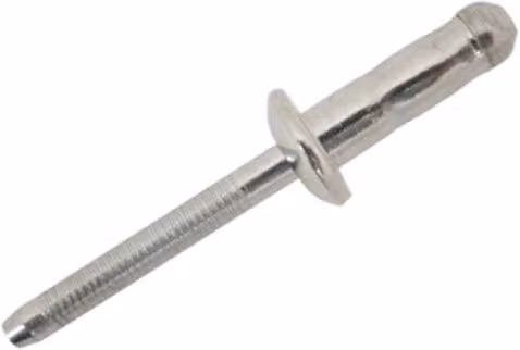 JRP Riveting Products Silver Stainless Steel A2 Dome Head Rivets, 6.4 x 14.5 mm