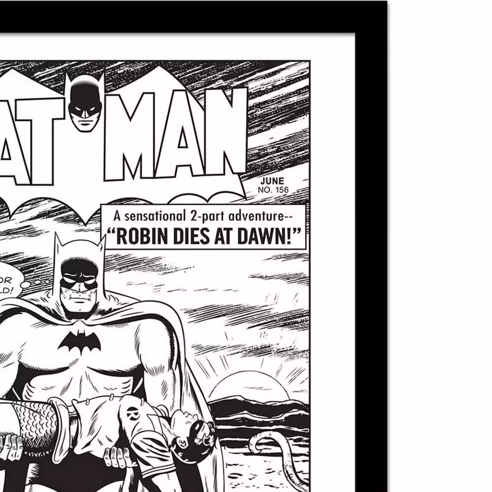 Batman Robin Dies At Dawn Comic Cover Framed Poster in Black – 2