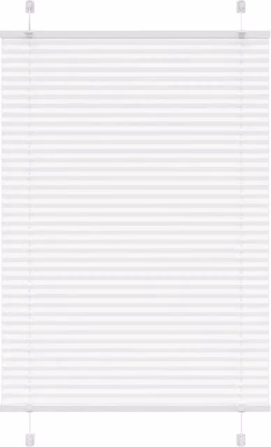 Berkfield Home White Single Pleat Polyester Semi-Transparent Blind, W: 90 cm, H: 150 cm