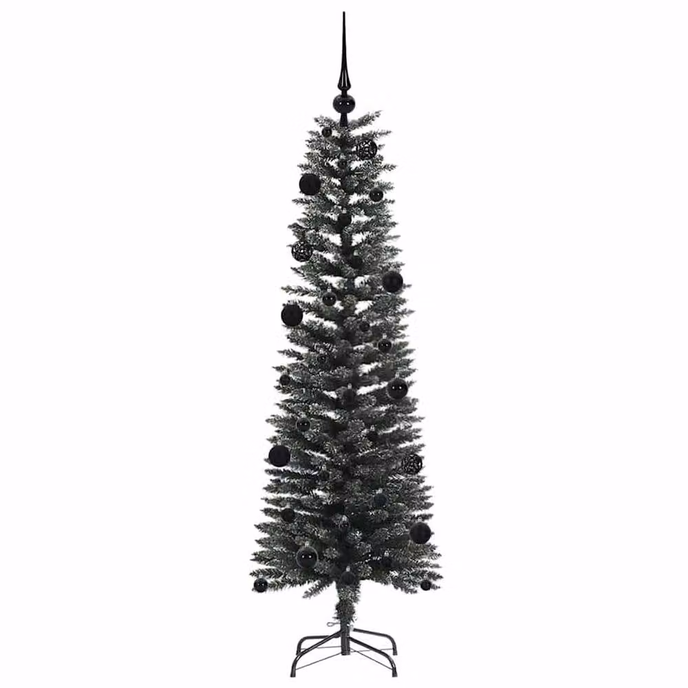 Berkfield Home Elegant Artificial Christmas Tree with 150 LEDs, Green, H x W x D: 150 x 43 x 43 cm – 4