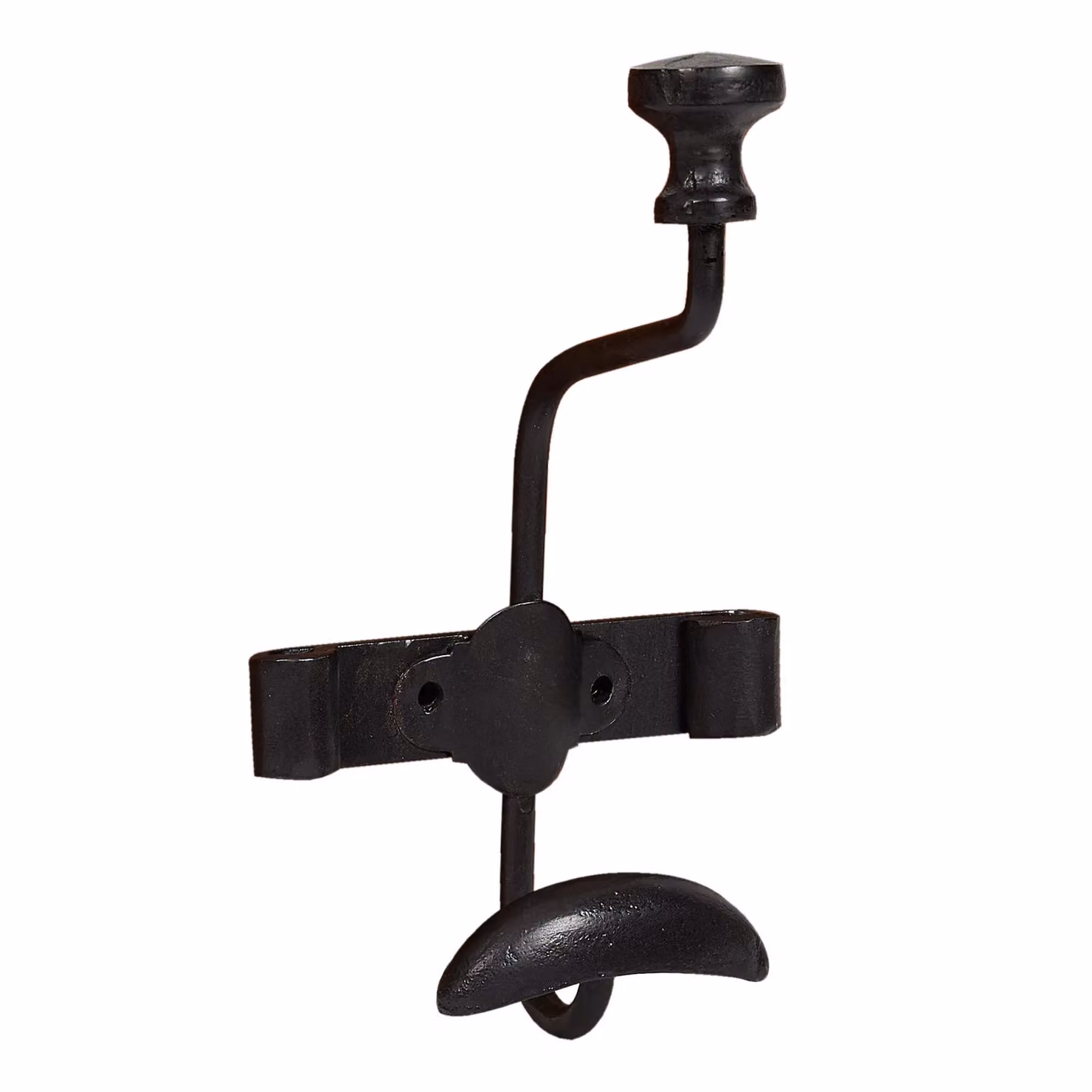 Dibor Traditional Duke Noir Single Hook Wall Coat Hanger in Matt Black – 2
