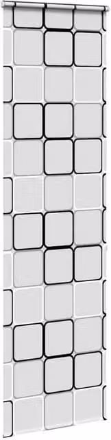 Berkfield Home Shower Roller Blind with Cassette, Multicolour and White, W: 70 cm, H: 240 cm