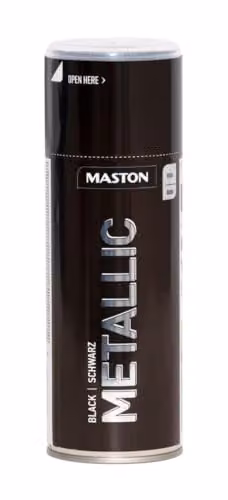 Maston Opaque Black Metallic Spray Paint for Metal, 400ml