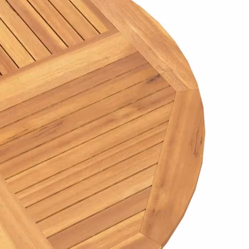 vidaXL Round Folding Garden Table in Brown Solid Teak Wood, Diameter: 110 cm, Height: 75 cm – 3