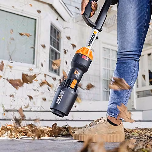 WORX WG543E Nitro 20V PowerShare Brushless Cordless Leaf Blower in Black and Orange – 2