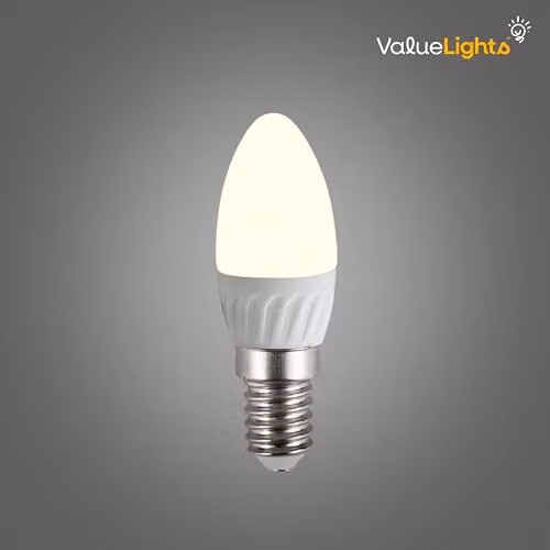 MiniSun 5W Dimmable LED E14 Candle Bulb, 3000K Warm White – 3