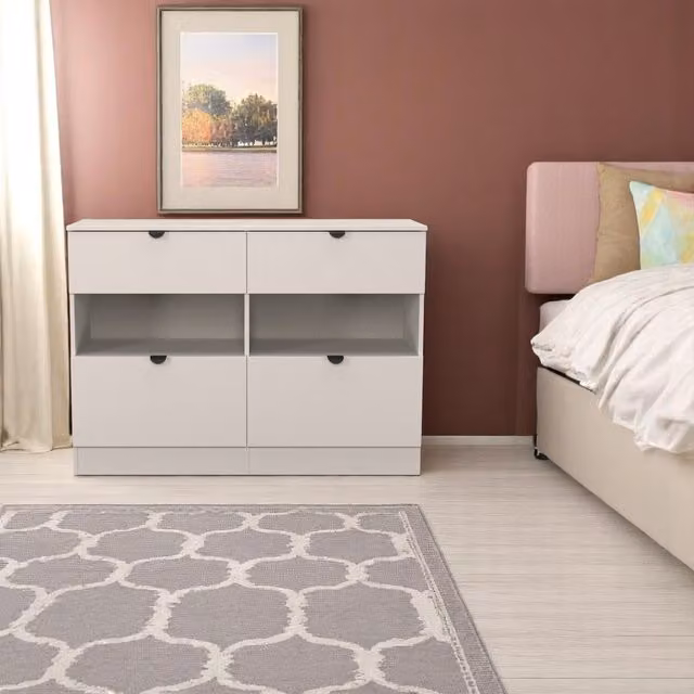 Bora Ready Assembled 4 Drawer Midi Chest in Kashmir Matt