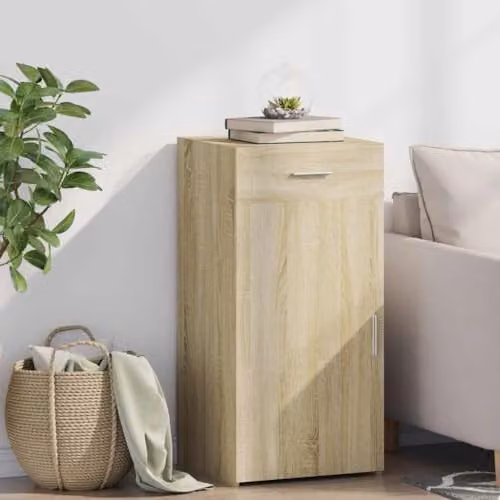 vidaXL Sonoma Oak Sideboard in Brown and Beige, W/D/H: 45 x 42.5 x 93 cm – 2