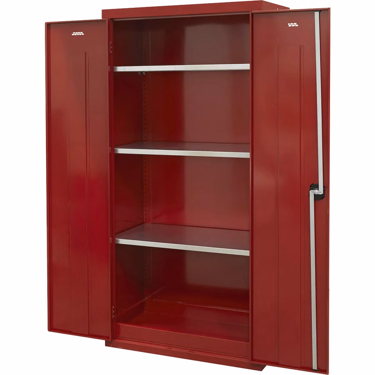 Loops Red Metal Agrochemical Substance Cabinet with 2 Hinged Doors and Internal Shelves, W/D/H: 90.0 x 46.0 x 180.0 cm – 3