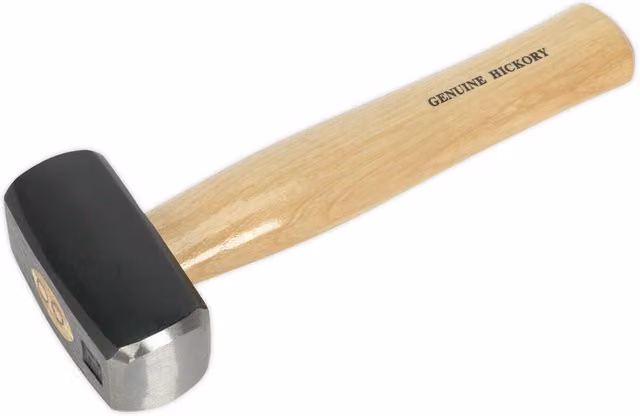 Loops 2.5lb Club Hammer with Hickory Wooden Shaft and Drop Forged Carbon Steel Head in Multicolour