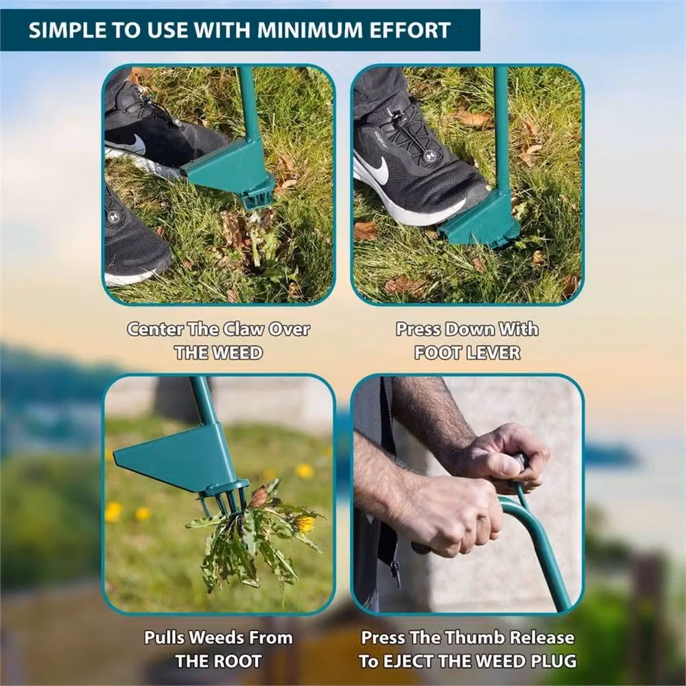 VOGREX Steel Lawn Weeder and Manual Root Remover Tool in Green – 4