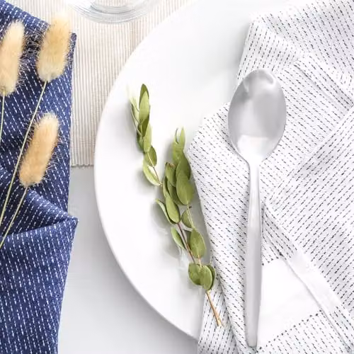 Argon Tableware Economy Stainless Steel Dessert Spoons, Silver, Pack of 12, Length: 19 cm – 2