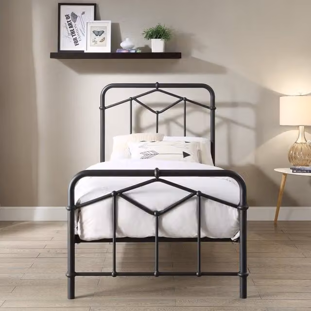 Flintshire Furniture Axton Black Single Metal Bedside Table
