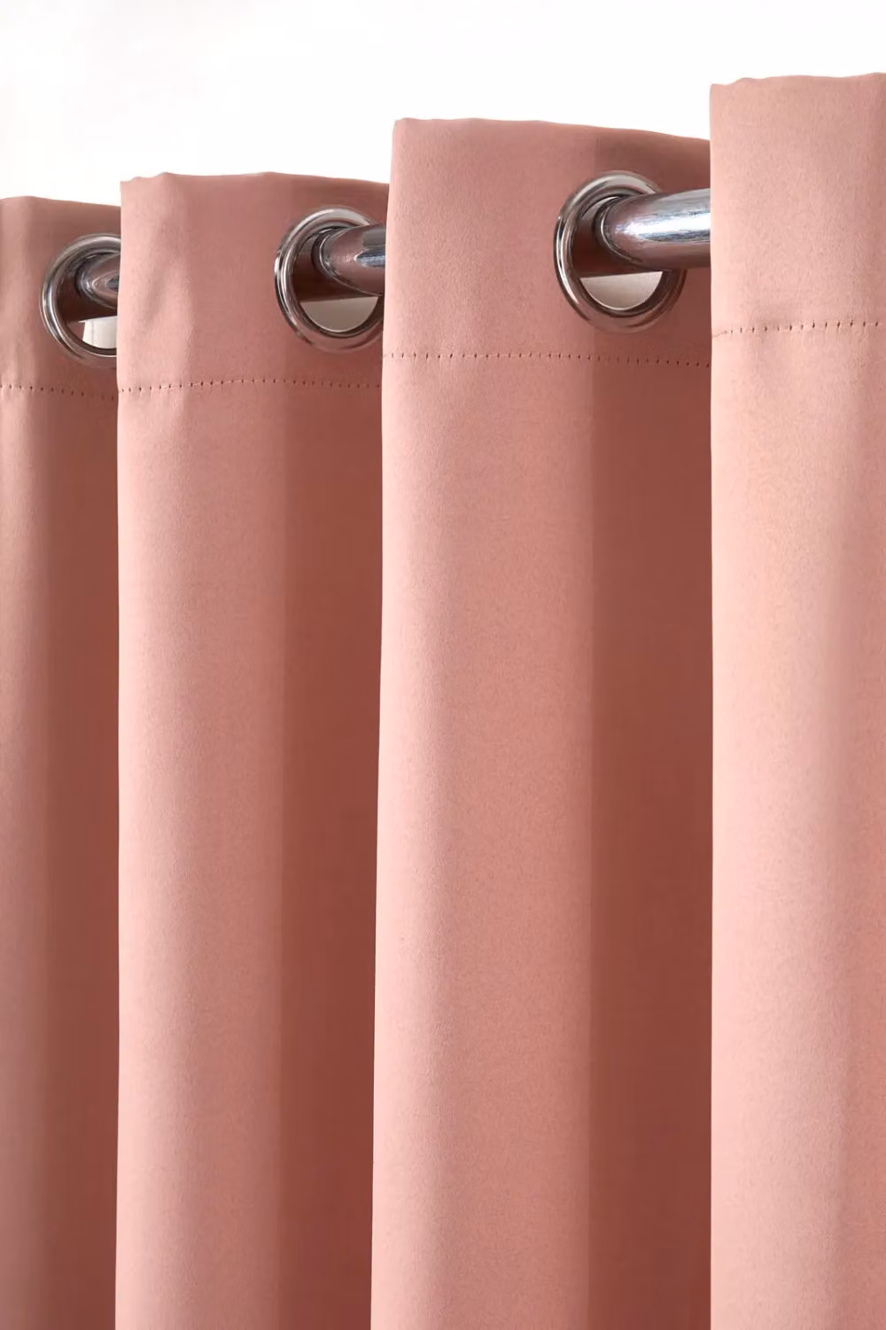 OHS Pair of Thermal Ready Made Eyelet Blackout Curtains in Pink, Width: 167 cm, Drop: 183 cm – 2