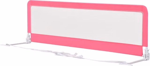 Costway Extra Long Swing Down Bed Guardrail for Children, Pink
