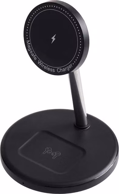 Livingandhome 2-in-1 Foldable Magnetic Charging Stand - Black
