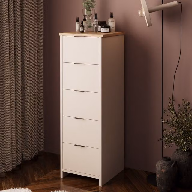 Bimossa Laura Drawer Storage Cabinet in Light Grey