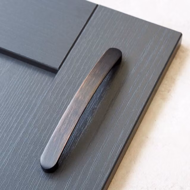 Brushed American Copper Bow Cabinet Handle, 160mm