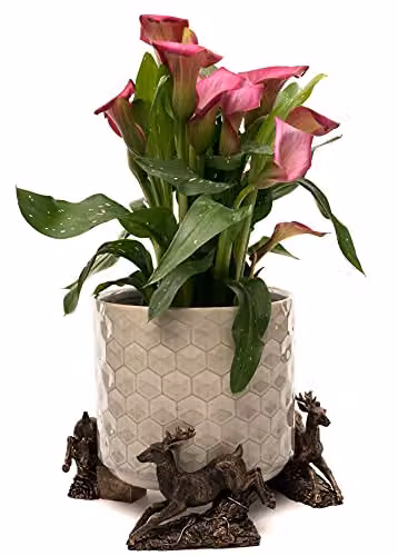 Jardinopia Leaping Stag Plant Pot Feet, Bronze, Set of 3, W: 5 cm, D: 3.5 cm, H: 7 cm – 3