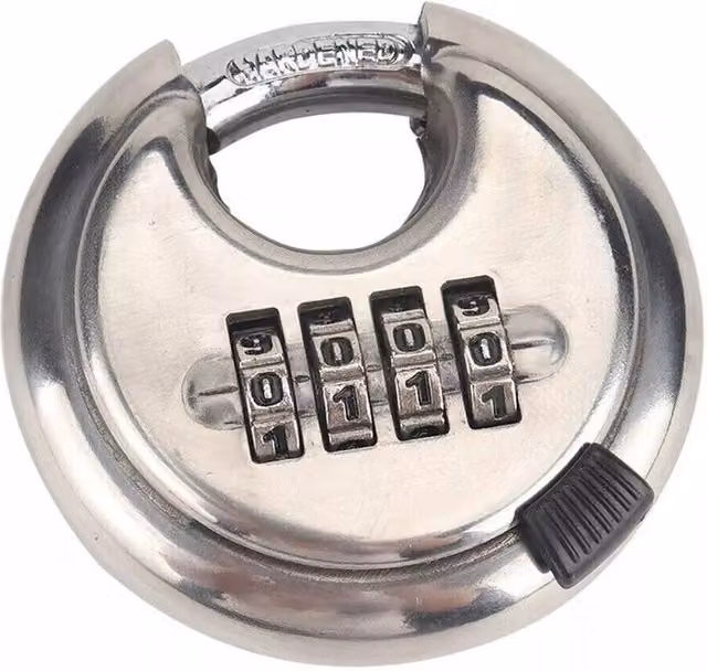 Kelvenix Heavy Duty Stainless Steel Combination Padlock Gate in White and Silver