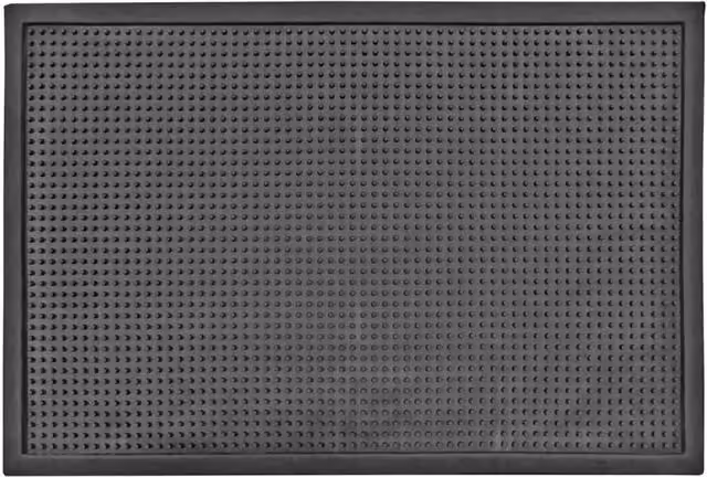 Oseasons Dot Small Sanitising Doormat in Black, Non-Slip and Washable