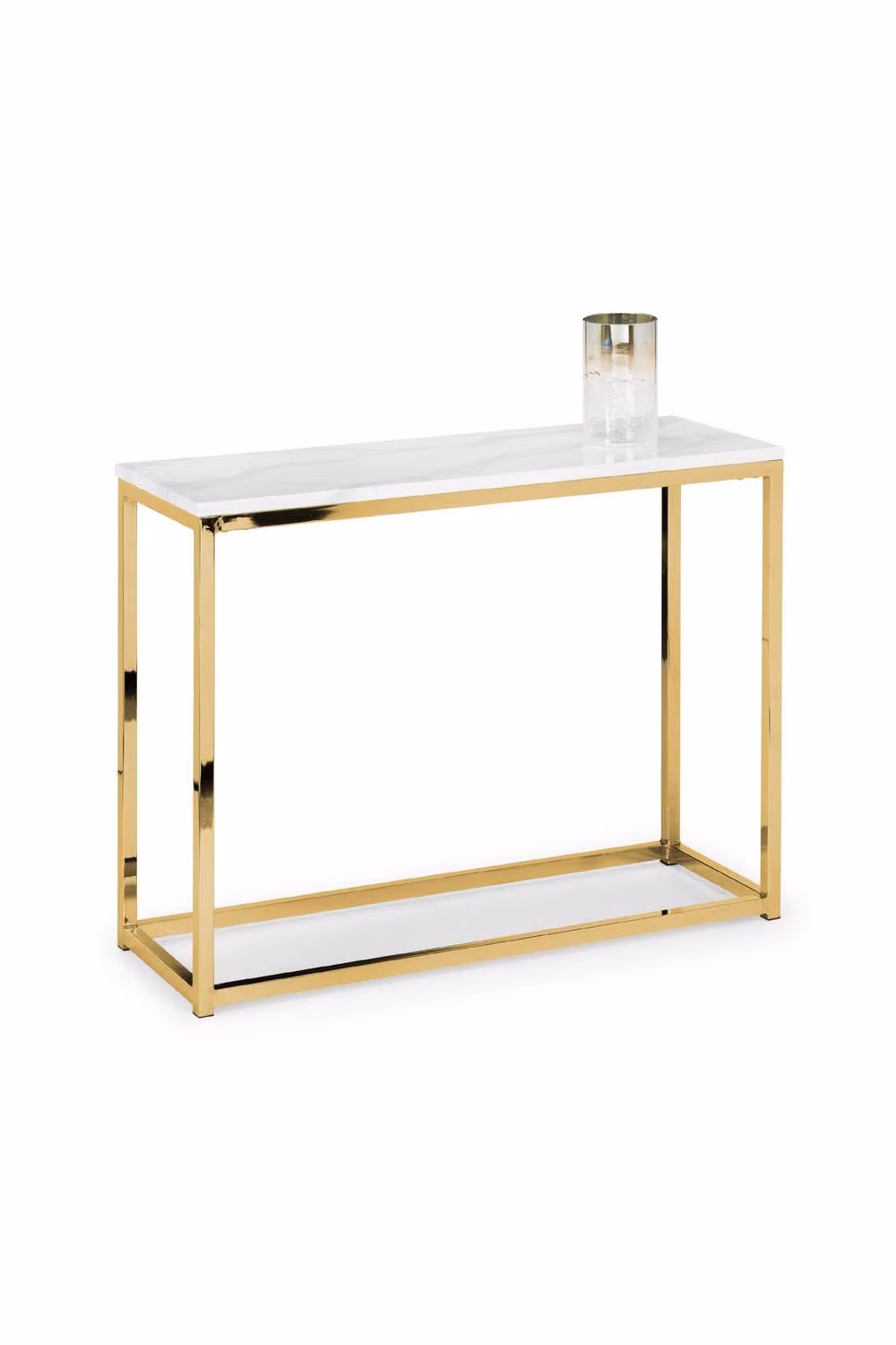 Julian Bowen Scala Marble Effect and Gold Console Table – 2