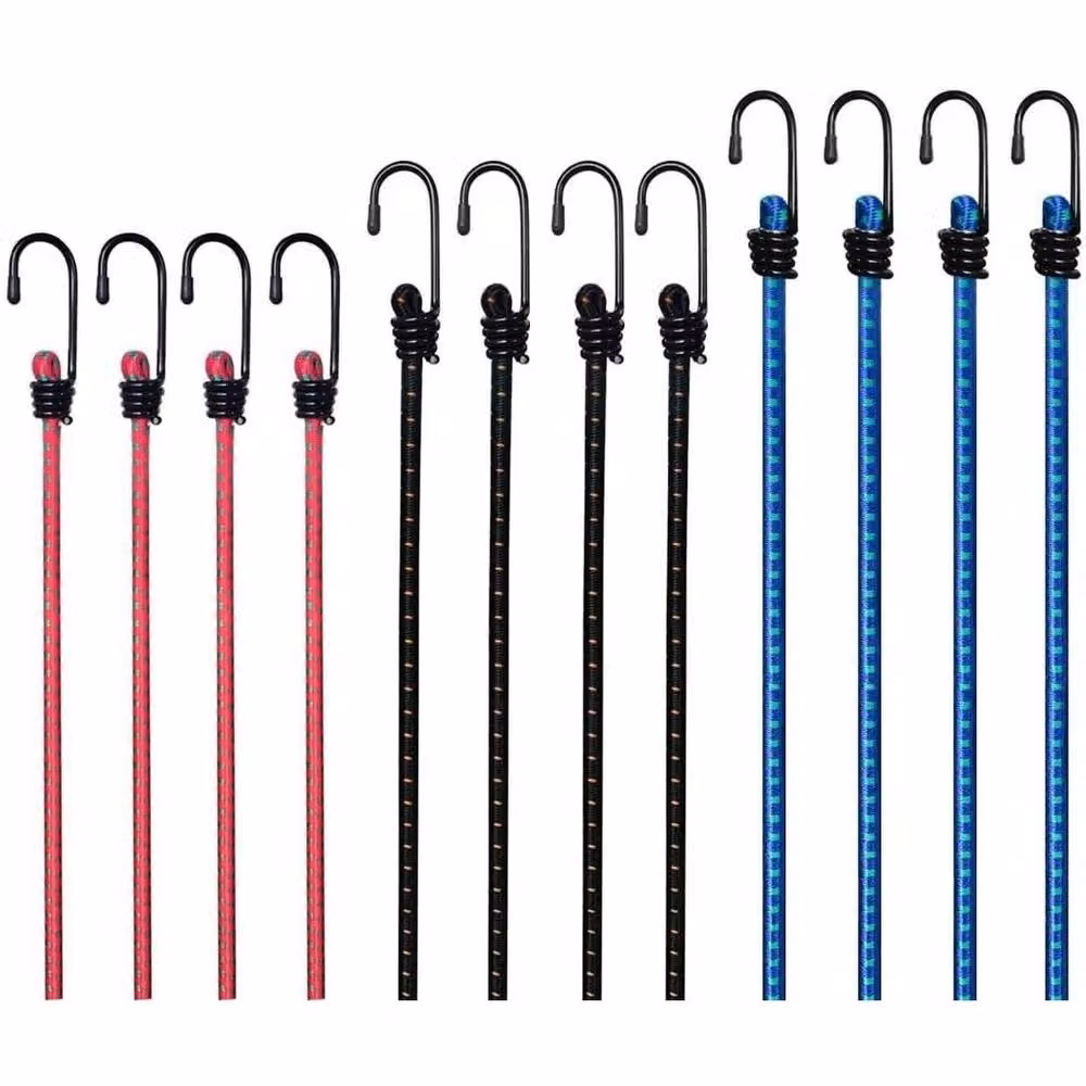 Flavora Multicolour Bungee Straps and Cords Set with Hooks, W/D/H: 1000 x 52 x 52 cm – 3