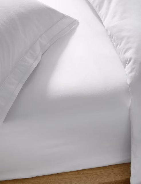 M&S Egyptian Cotton 1000 Thread Count Deep Fitted Sheet, White