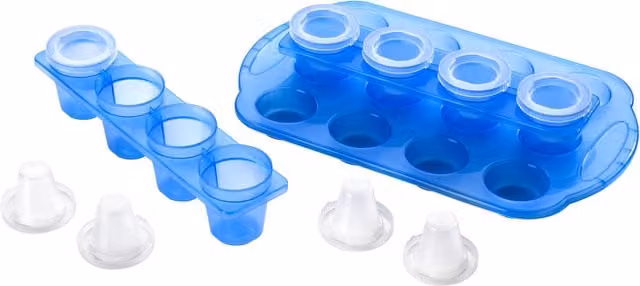 Orsina Anjo Blue Ice Shot Glass Mould in Transparent Blue
