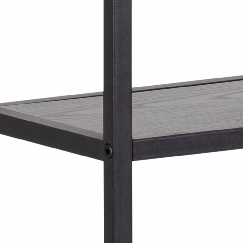 Wyld Haus El Paso Black Metal Wall Shelf with 3 Asymmetrical Geometric Shelves – 3