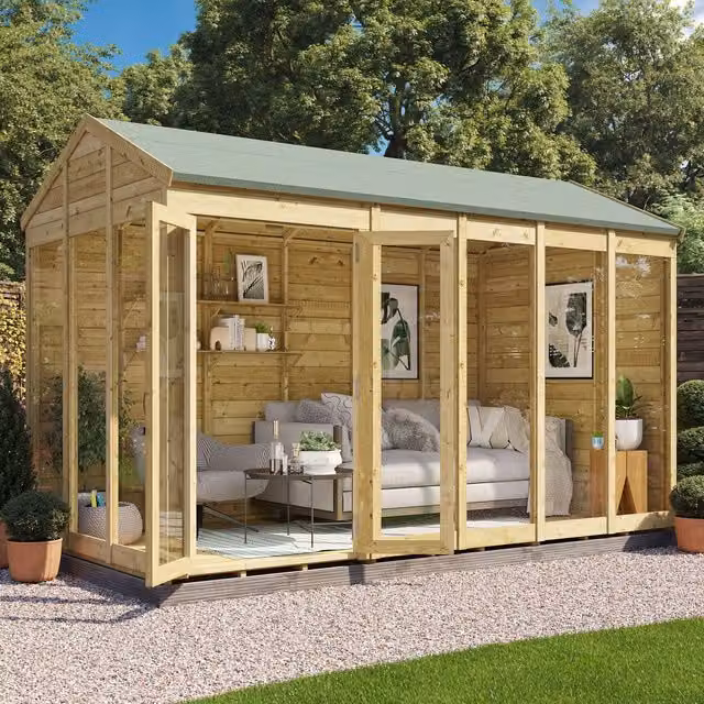 BillyOh Switch Apex Tongue and Groove Summerhouse in Brown